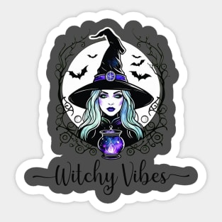 Witchy vibes brew halloween potion Sticker